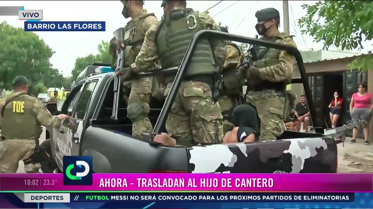 Trasladaron detenido a Lucho Cantero tras los allanamientos