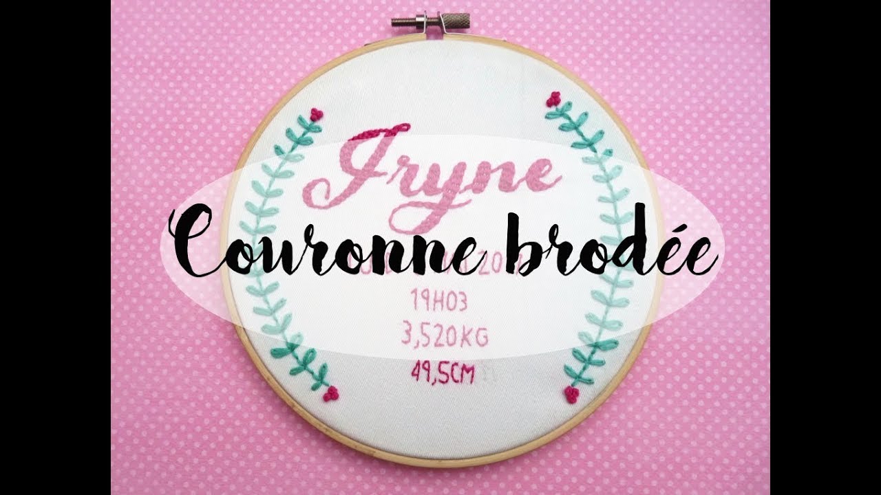 [BOX DIY JOUR DE PLUIE] Le cercle brodé couronne et prénom DIY