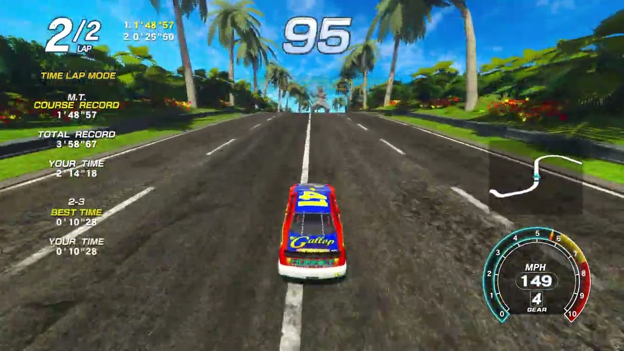 Daytona Championship USA -  Seaside Street Galaxy (Expert Stage Time Lapse Mode) PC [HD] (2 laps)