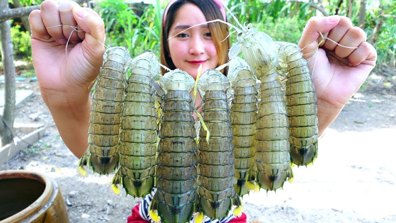 Yummy Mantis Shrimp Cooking Garlic - Mantis Shrimp Stir Fried Recipe - Cooking With Sros