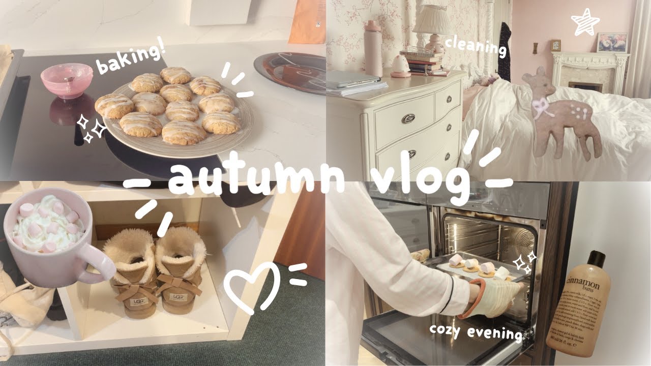 Autumn vlog 🍂˚ ༘ ೀ⋆｡˚ Ι baking, cozy night in, tidying & more!