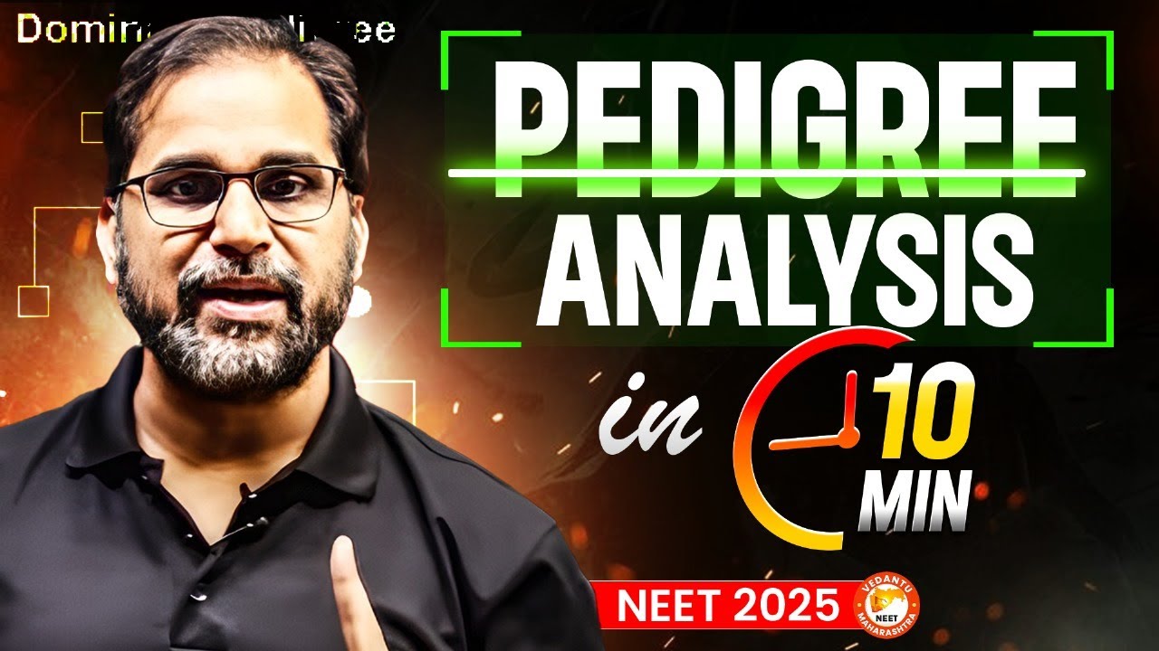 Pedigree Analysis Class 12 in 10 Minutes🎯 | NEET 2025 Class 12 Biology | By Tarun Sir