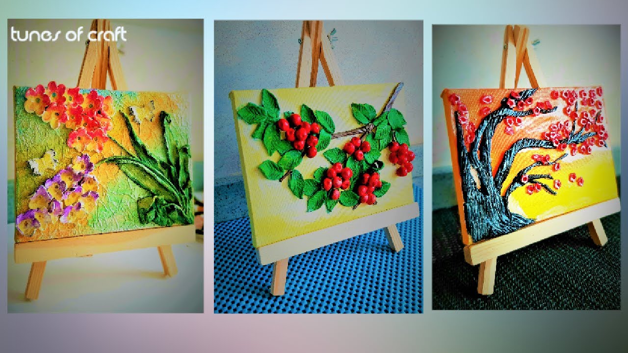 3 stunning mini canvas  ideas | diy home decor crafts | craetive art | wall decor | wall hanging