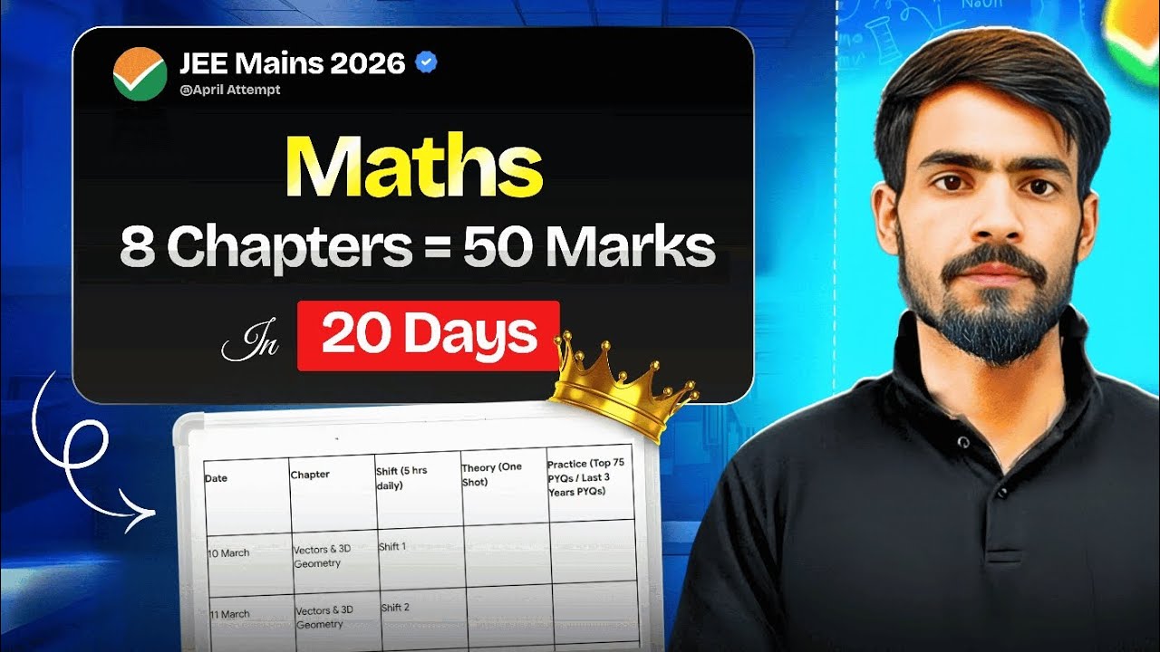 Score 99%ile in Maths with ONLY 8 Easy Chapters 🔥 | April Attempt Strategy & Planner