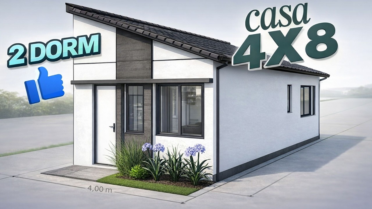 CASA 4x8m COM 2 DORM 🏡✨ COMPLETA