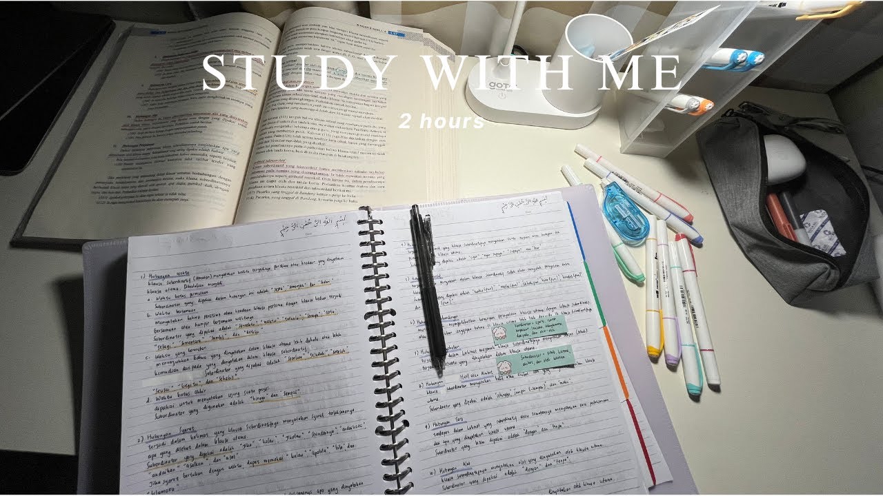 2-HOUR STUDY WITH ME 📚 [no break, relaxing campfire for concentration with timer]