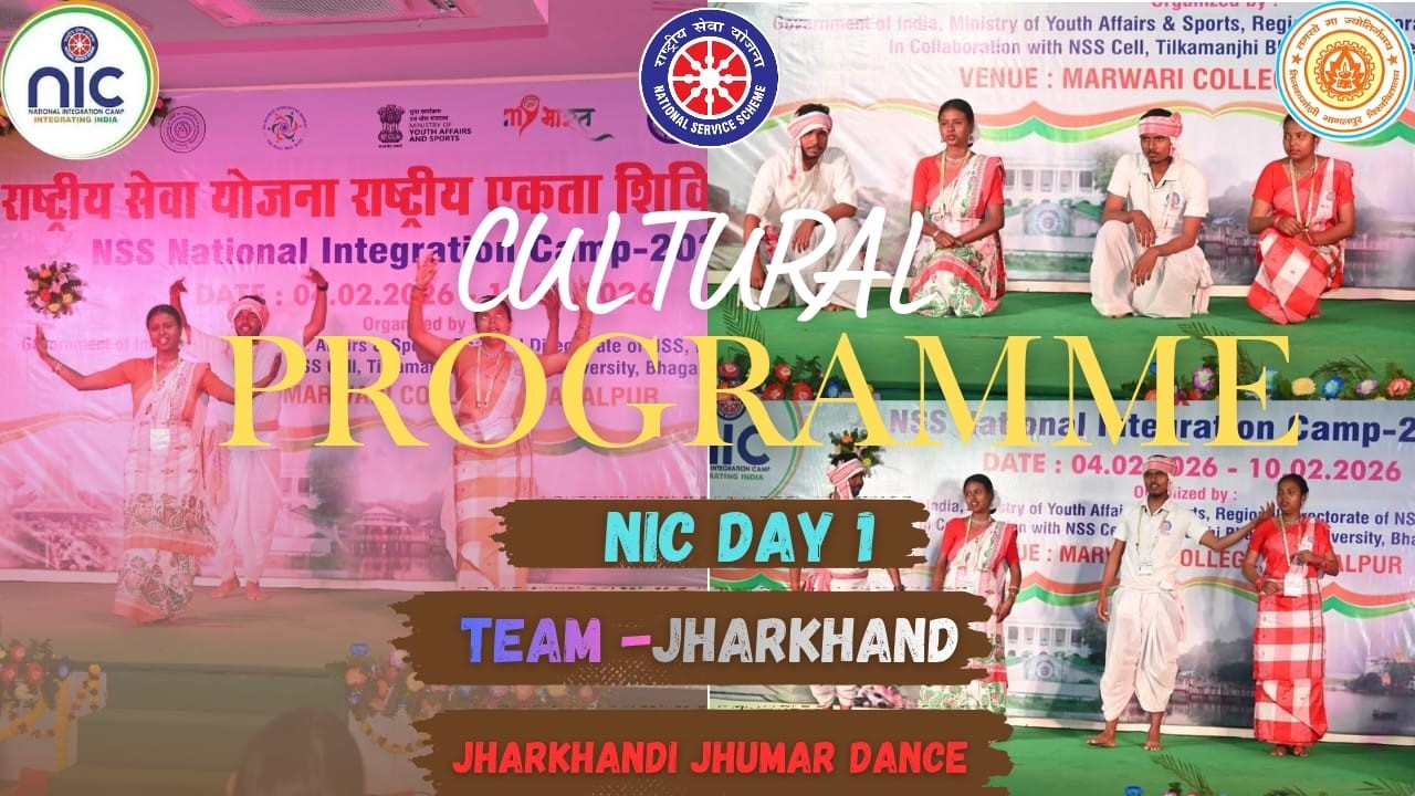 Jharkhandi Jhumar Dance at NIC 2026 | Cultural Program Day 1 | Team Jharkhand | NSS