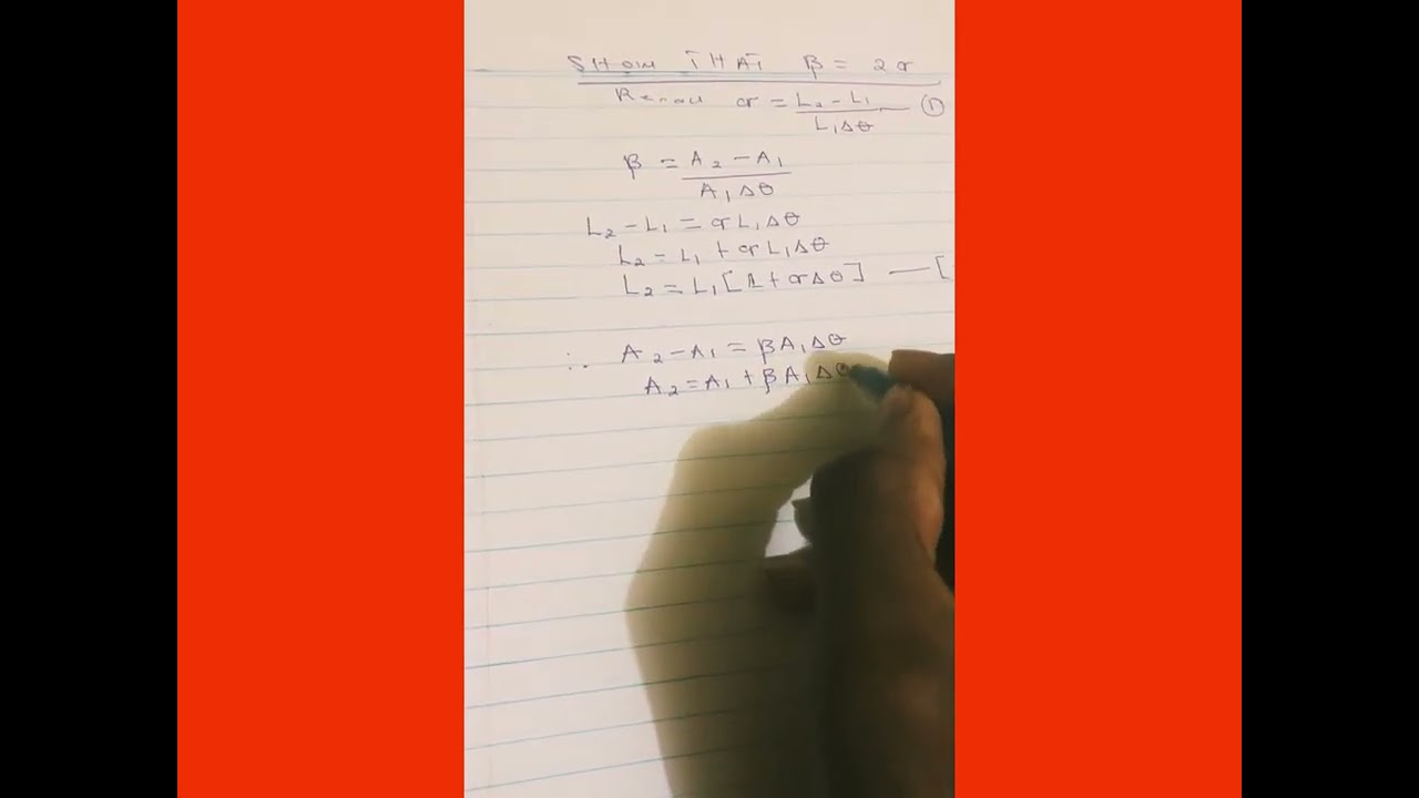 Prove that area expansivity is twice linear expansivity