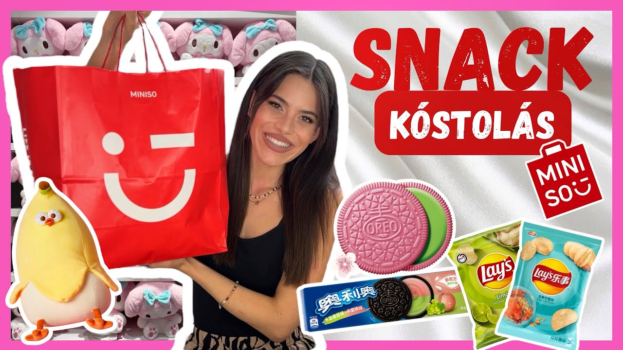 HATALMAS MINISO SNACK KÓSTOLÁS 😍🍋‍🟩🦀100 EZRES NYEREMÉNYHÉT |Rózsahegyi Csenge