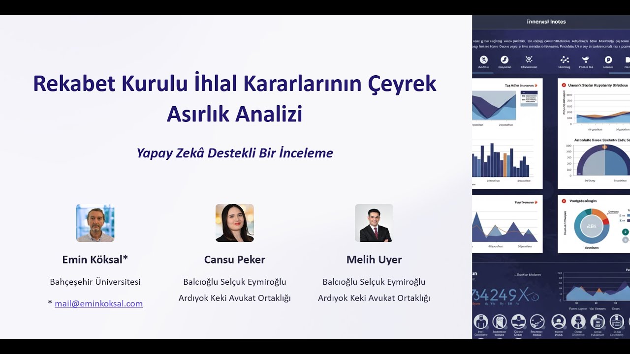 Doç. Dr Emin Köksal, Av. Cansu Peker, Av. Melih Üyer: Kurul Kararlarının Yapay Zekâ Destekli Analizi