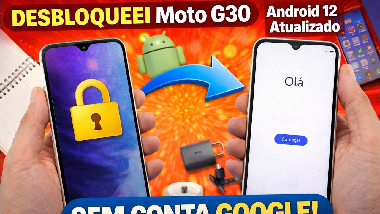 MOTOROLA G30 ANDROID 12 BYPASS FRP | REMOÇÃO CONTA  GOOGLE ATUALIZADO SEM LÁPIS 