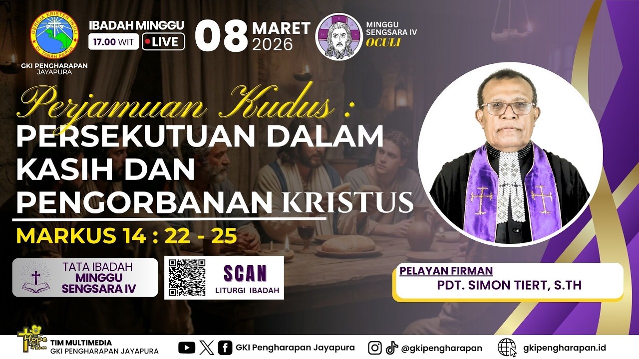 (08 MARET 2026) IBADAH MINGGU SENGSARA IV 