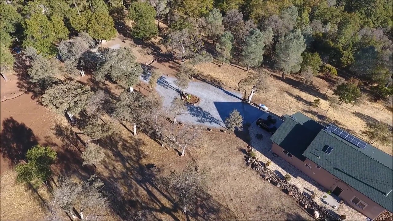 Shasta County Land - Drone video, 2,400 sf shop/residence on 10 acres