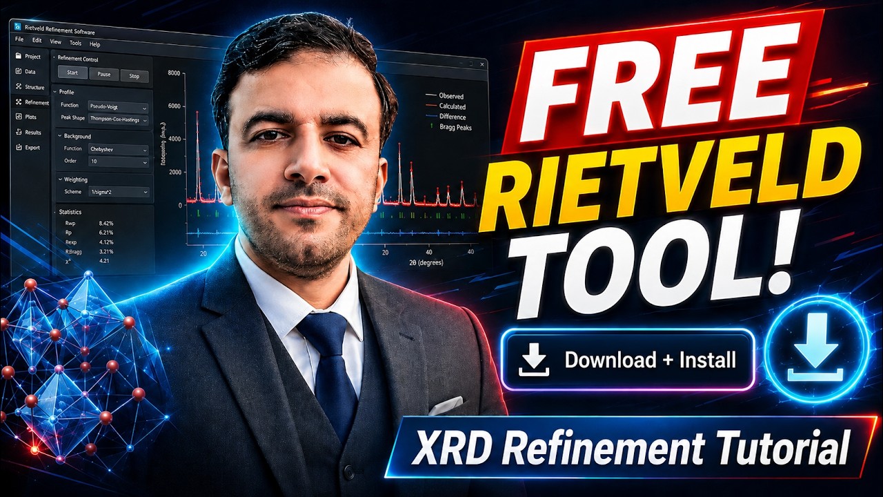 Free Rietveld Refinement Using MAUD | XRD Analysis Tutorial for Beginners