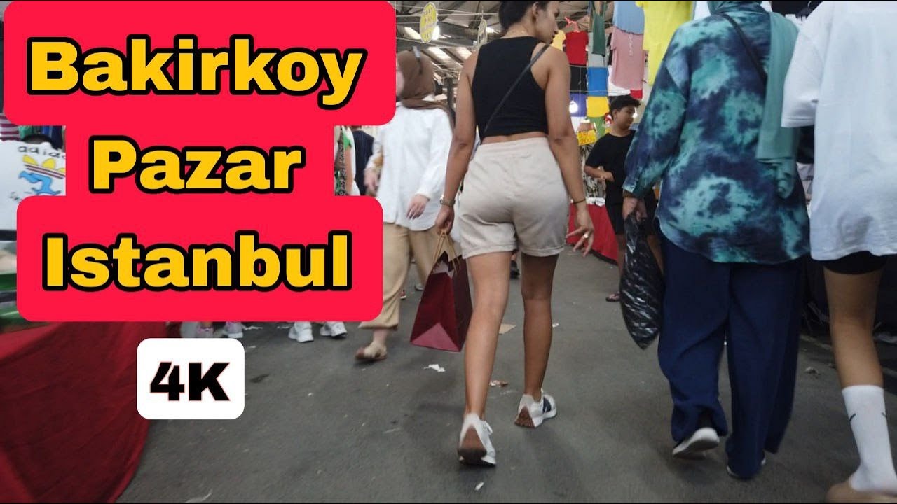 Istanbul Walking Pazar Bakirkoy July 2023 (4K)