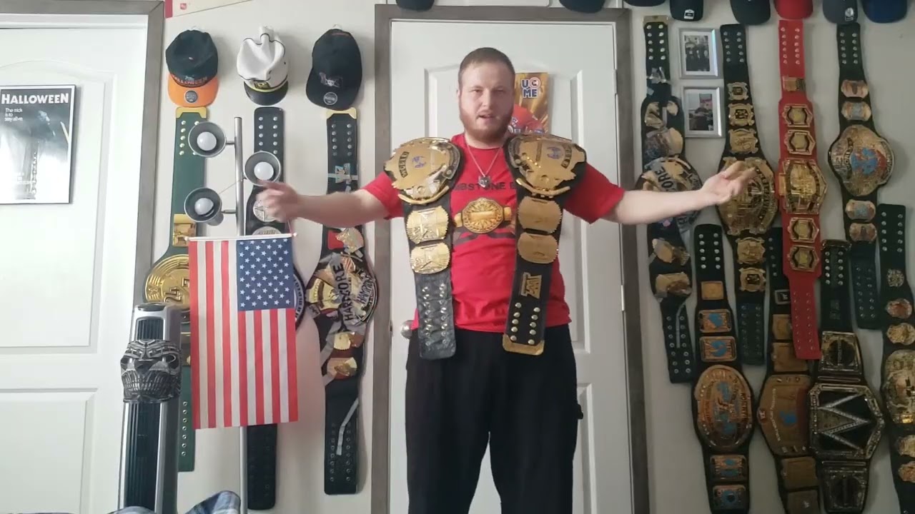 My Homemade WWF Winged Eagle Championship belt (800 Subscriber giveaway belt)
