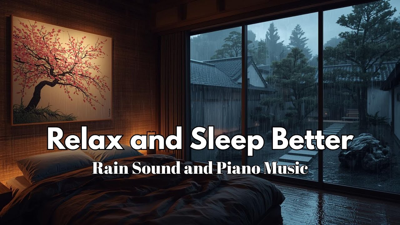 Relaxing Music + Rain Sounds for Meditation 💧 Calming Music for Sleep, Stress Relief, Calm Mind
