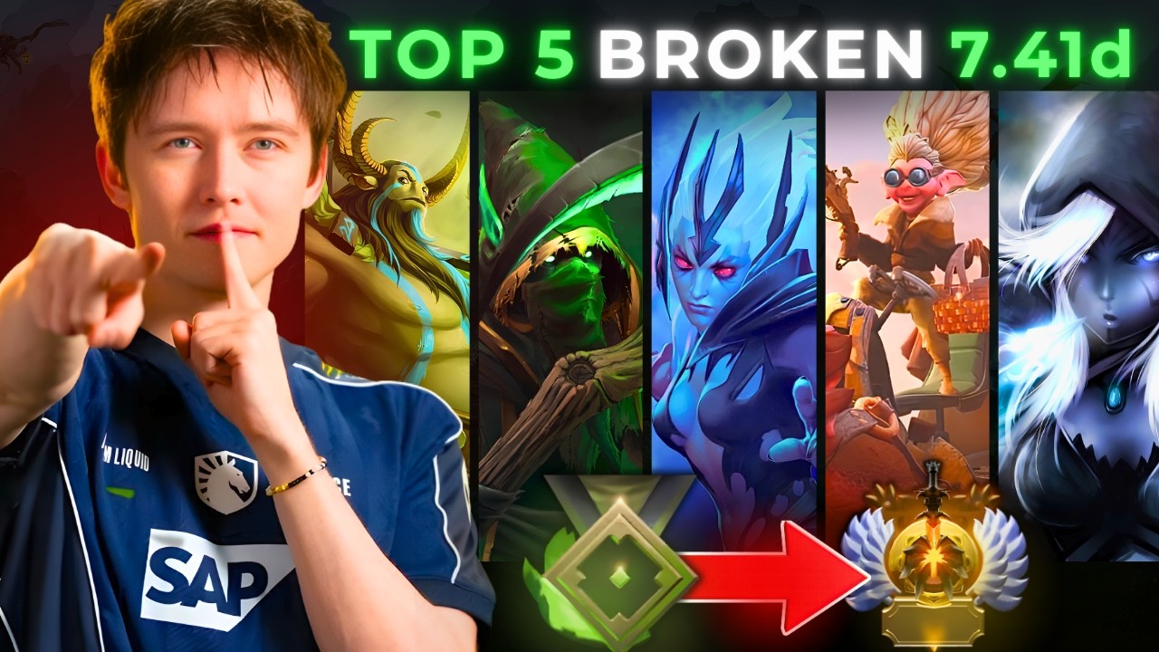 ТОП-5 СЛОМАННЫХ героев в 7.41d (ЛЕГКИЙ MMR на любом ранге) &mdash; Гайд по Dota 2