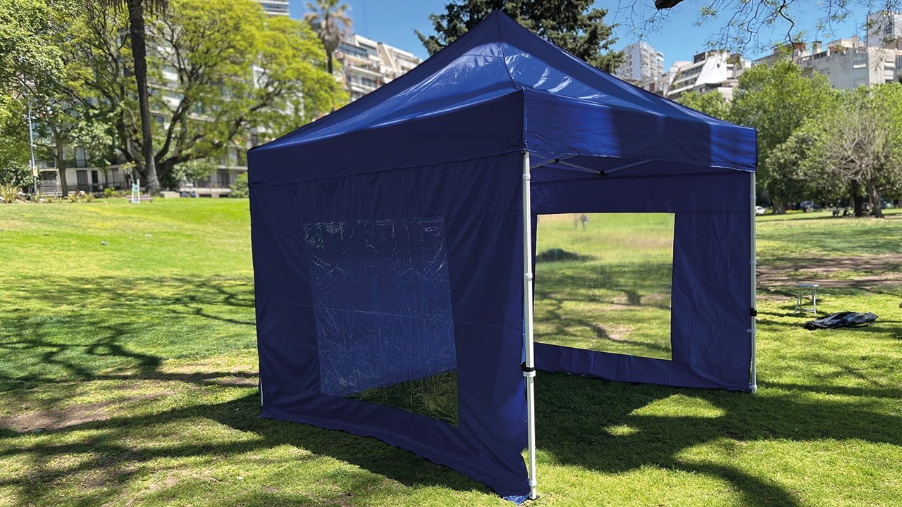 Tutorial para armado del gazebo plegable con paredes 3x3 Impermeable + Bolso