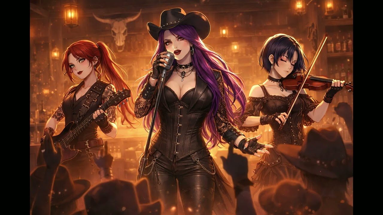 Monica & The Wolves - Dance Like the Clock Is Lying - Gothic Square Dancing (Suno V5)
