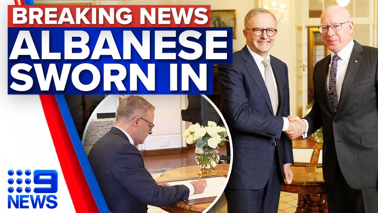 Anthony Albanese sworn in as Prime Minister | 2022 Federal Election | 9 News Australia
