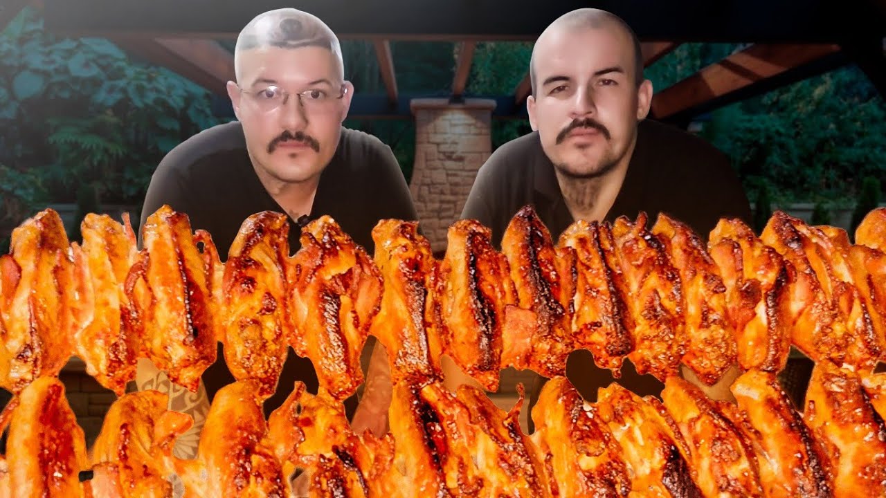 FAZENDO CHURRASCO DE TULIPA COM BACON NO ESPETO !!!