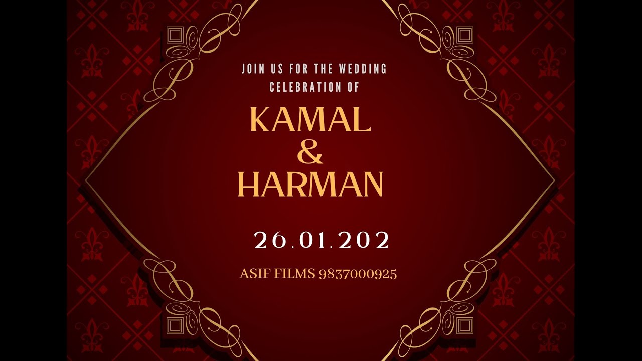 KAMAL & HARMAN--WEDDING CEREMONY--ASIF FILMS 9837000925