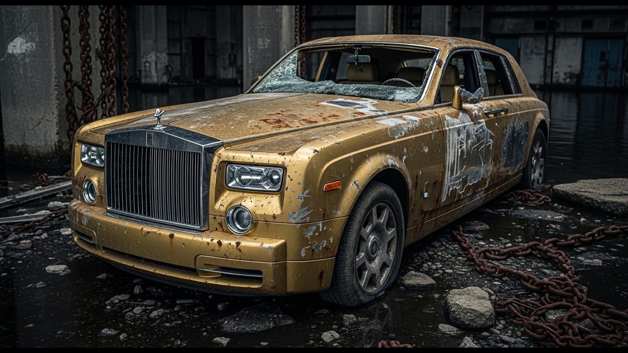 ASMR Car Restoration! Gold Rolls Royce Full Restoration ASMR