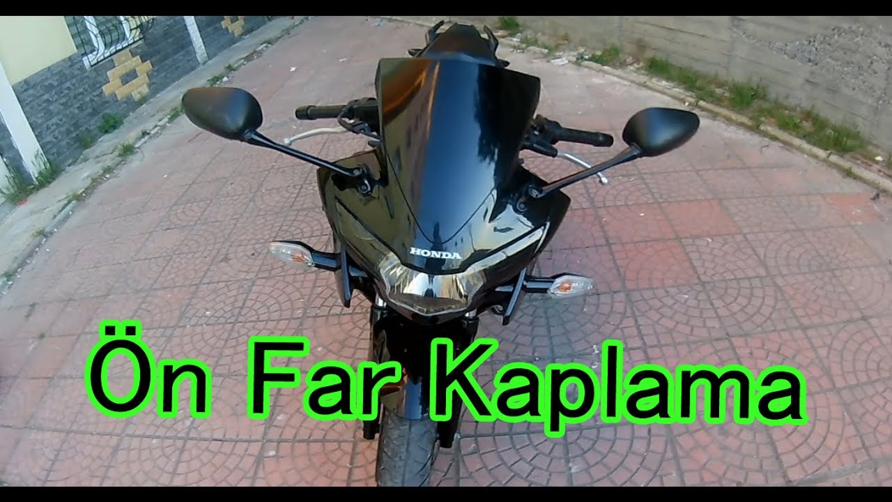 Honda Cbr 125r Ön Rüzgarlık & Ön Far Siyah  Film Kaplama // MotoVlog //👍