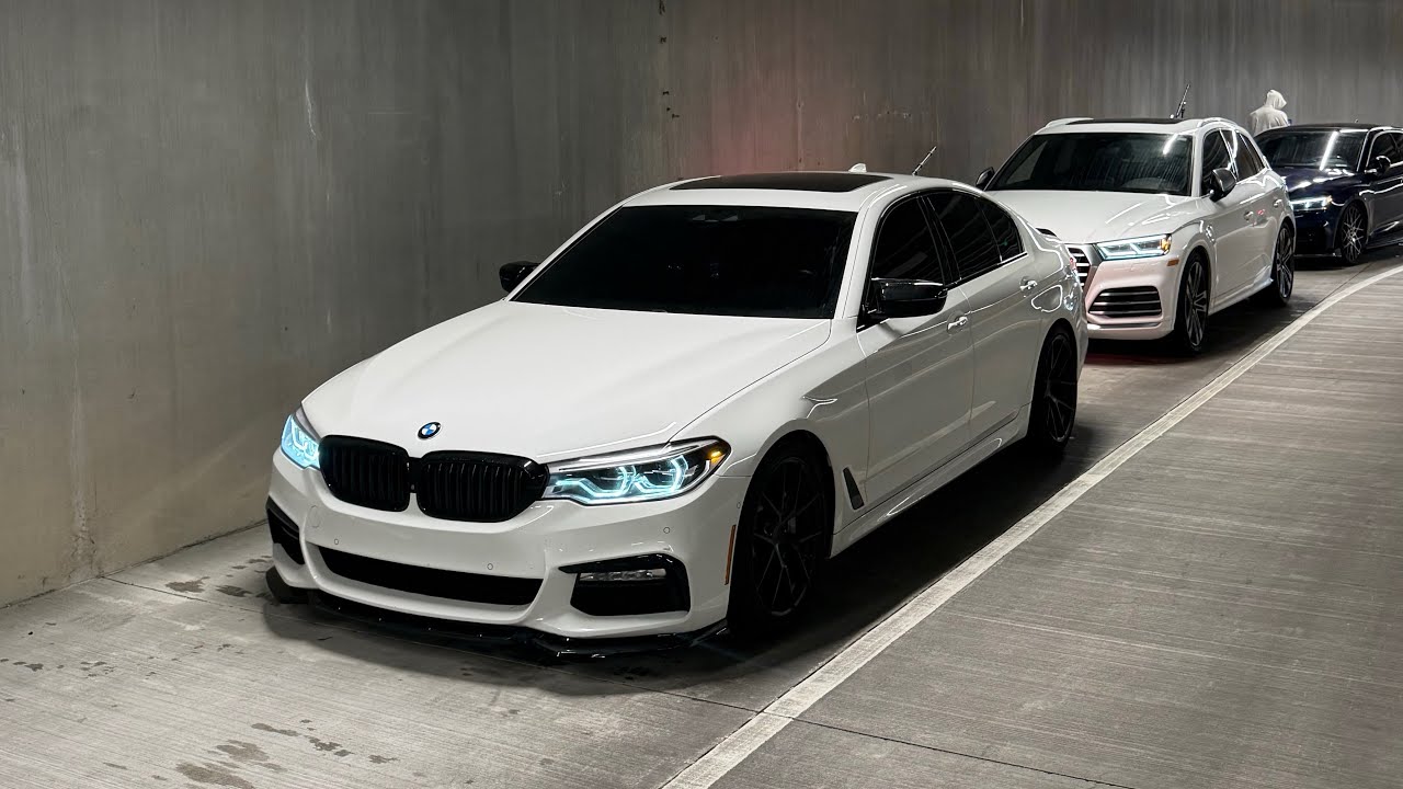 NIGHT POV RUSHING TO THE GYM IN MY STAGE 2+  BMW 540i ! (500+HP)