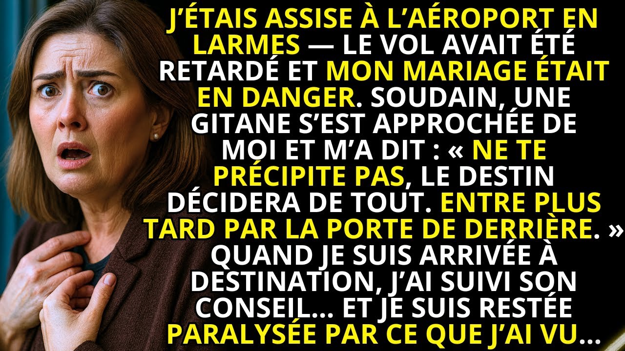 Je pleurais à l’aéroport, mon mariage était en danger à cause du retard… jusqu’à ce qu’une gitane…