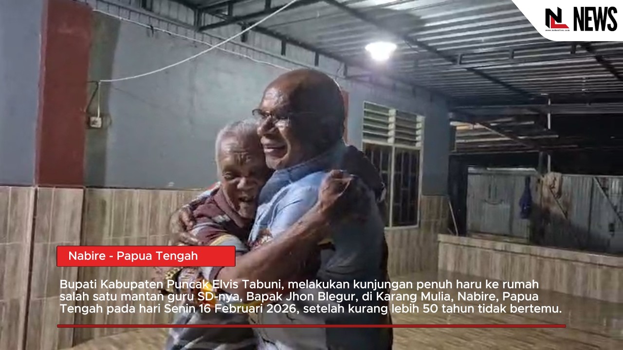 Air Mata Dan Doa: Pertemuan Haru Elvis Tabuni Dengan Guru Yang Memberinya Nama