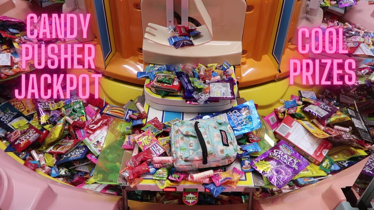 Cool Prizes in the Candy Pusher - Big Sweet Land JACKPOT!! Kingpin Arcade, Melbourne