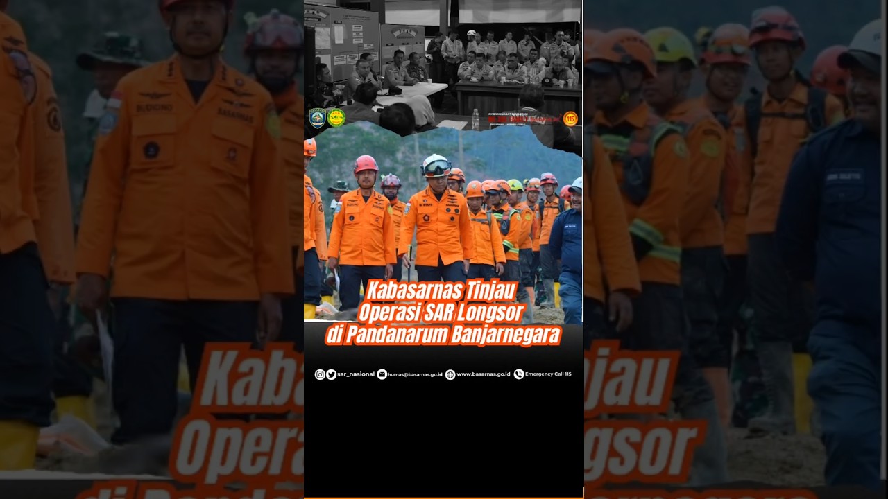 Kepala Basarnas Tinjau Operasi SAR Longsor di Pandanarum Banjarnegara #shorts