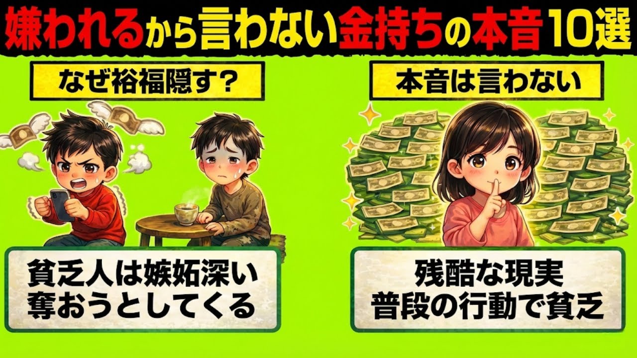 「努力は無駄」金持ちが裏で笑う貧乏人の共通点10選【残酷な真実】|経済をサクッと理解