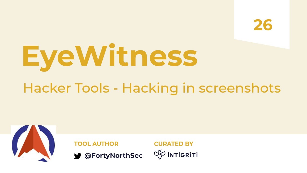 Hacking through screenshots! EyeWitness- Hacker Tools