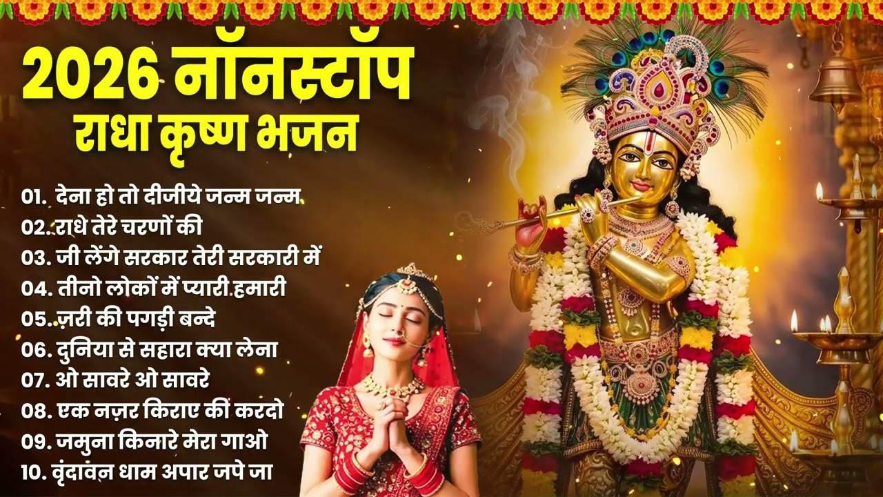 टॉप 10 कृष्ण भजन 2026 | Nonstop Krishna Bhajan | Krishna Bhajan 2026,राधा कृष्ण भजन | कृष्ण भजन 2026