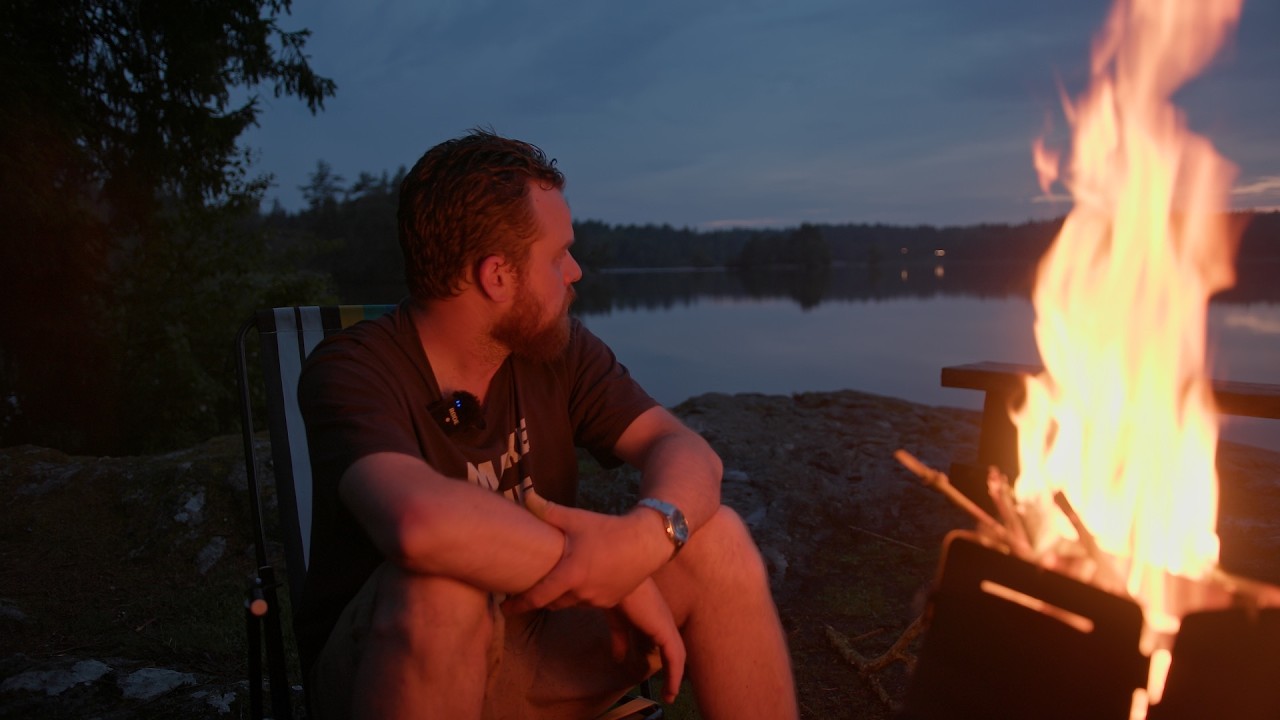 Att bada och sova vid Jämnesjön