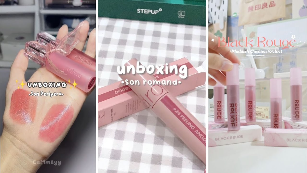 Unboxing|| Tổng hợp các video unbox son romand, peripera, blackrouge, kimuse,.. màu siêu xinh｡.:*☆