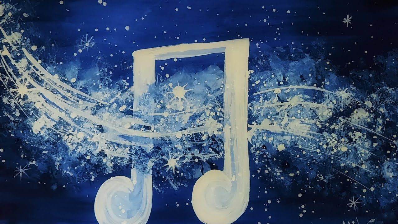 Music painting tutorial/abstract painting /Music notes painting