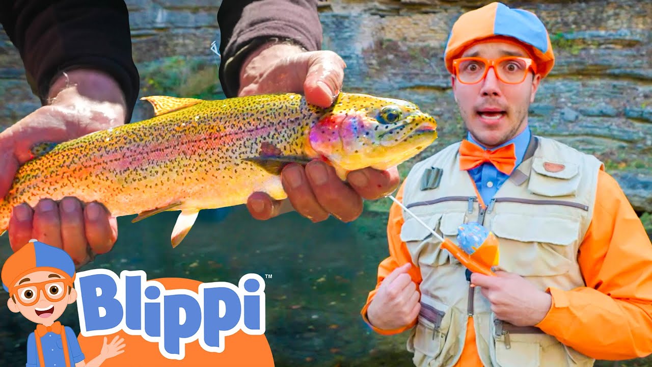 Blippi Caught a Fish Alive 12345 | Outdoor Adventures | Educational Videos for Kids