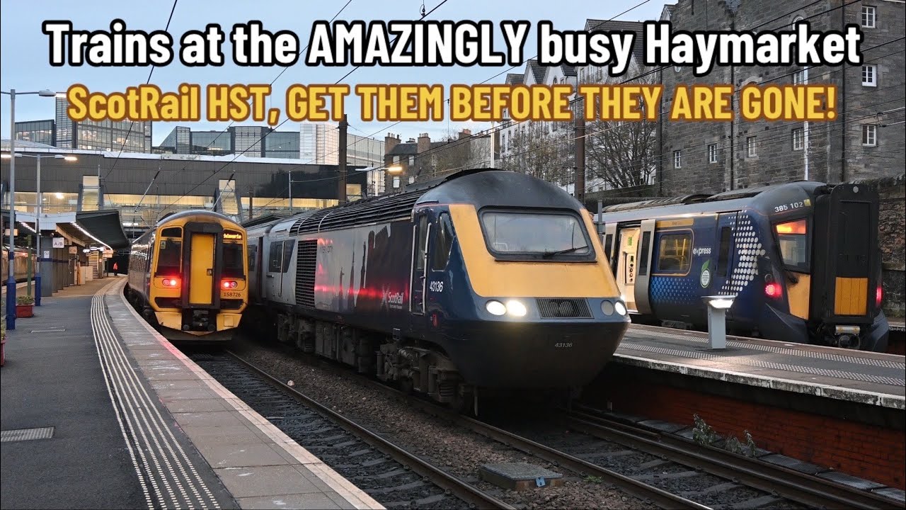 BLINK AND YOU WILL MISS IT | Trains at the AMAZINGLY busy Haymarket Station, Edinburgh