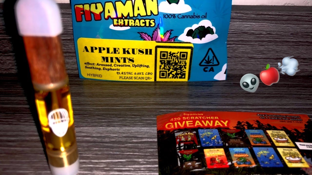 Blue packaging  fiyaman (Apple kush mints)