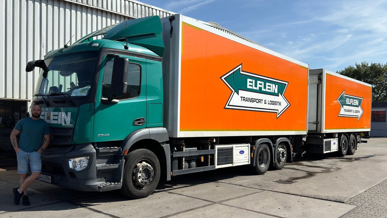 Șofer în industria alimentară!Pregătirea unui Tandem frigider,pentru încărcarea cu alimente!