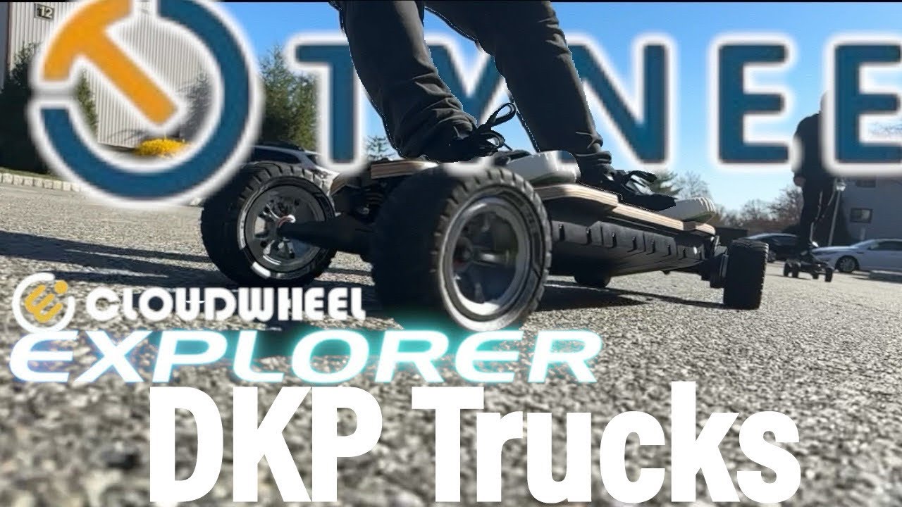 Грузовики с двойным шкворнем и колесные диски Cloudwheel Explorer 135 мм на Tynee Explorer Pro