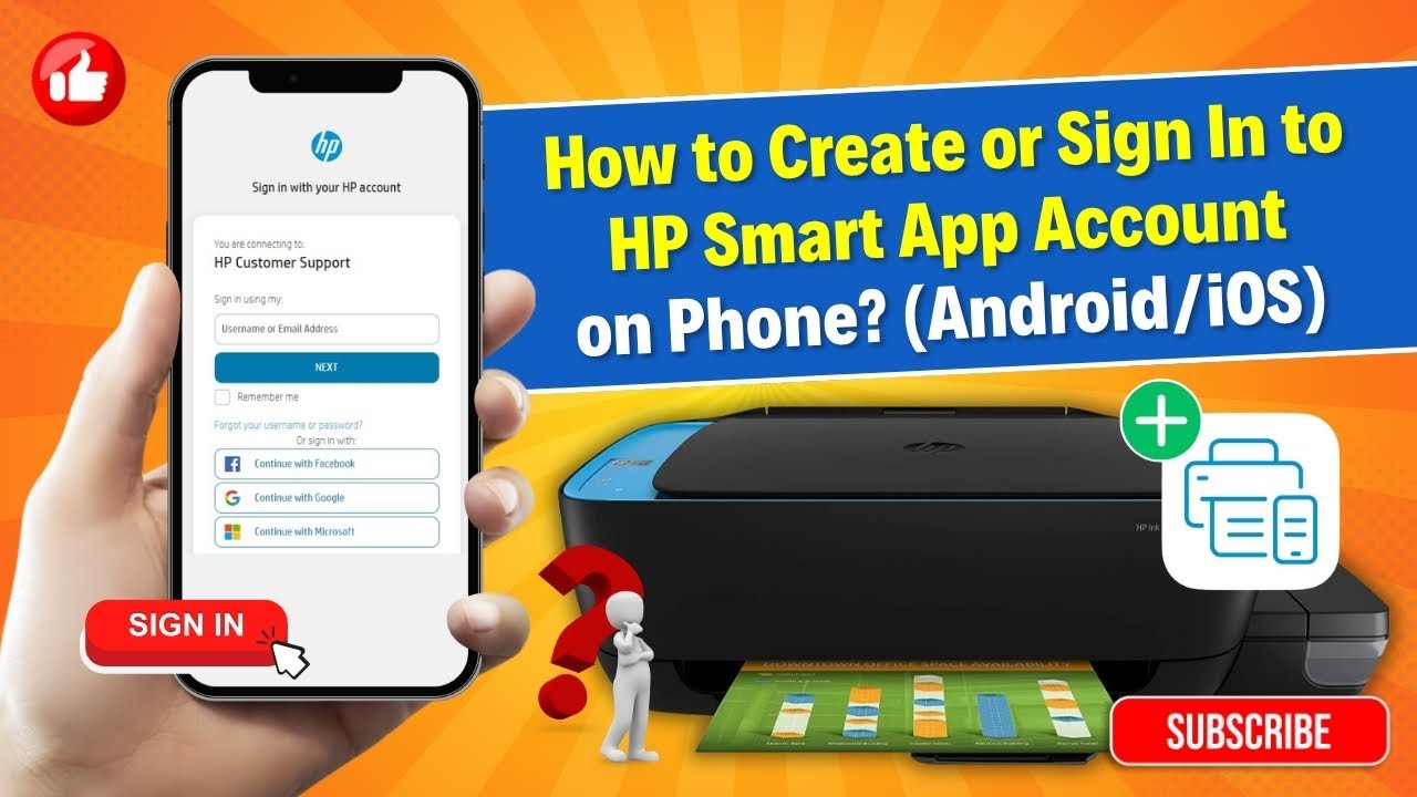 How to Create or Sign In to HP Smart App Account on Phone (Android/iOS)? | Printer Tales