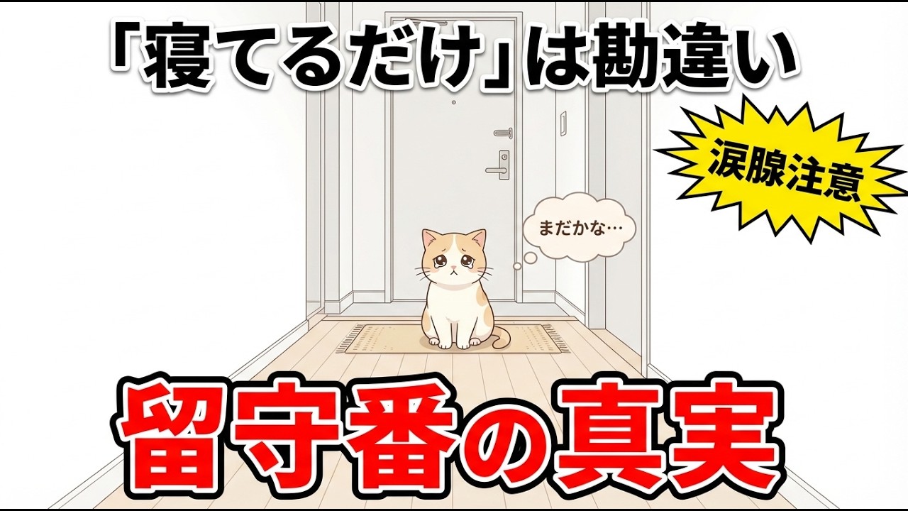 【衝撃の真実】「どうせ寝てるだけでしょ」は勘違い。隠しカメラが捉えた、飼い主の外出後に猫がしている切なすぎる行動。