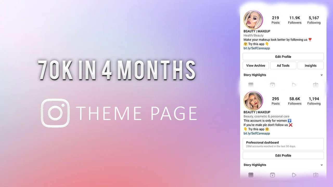 How I gained 70k followers on instagram theme page in 4 months