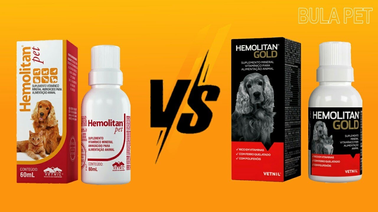 Qual é a diferença entre Hemolitan Pet e Hemolitan Gold
