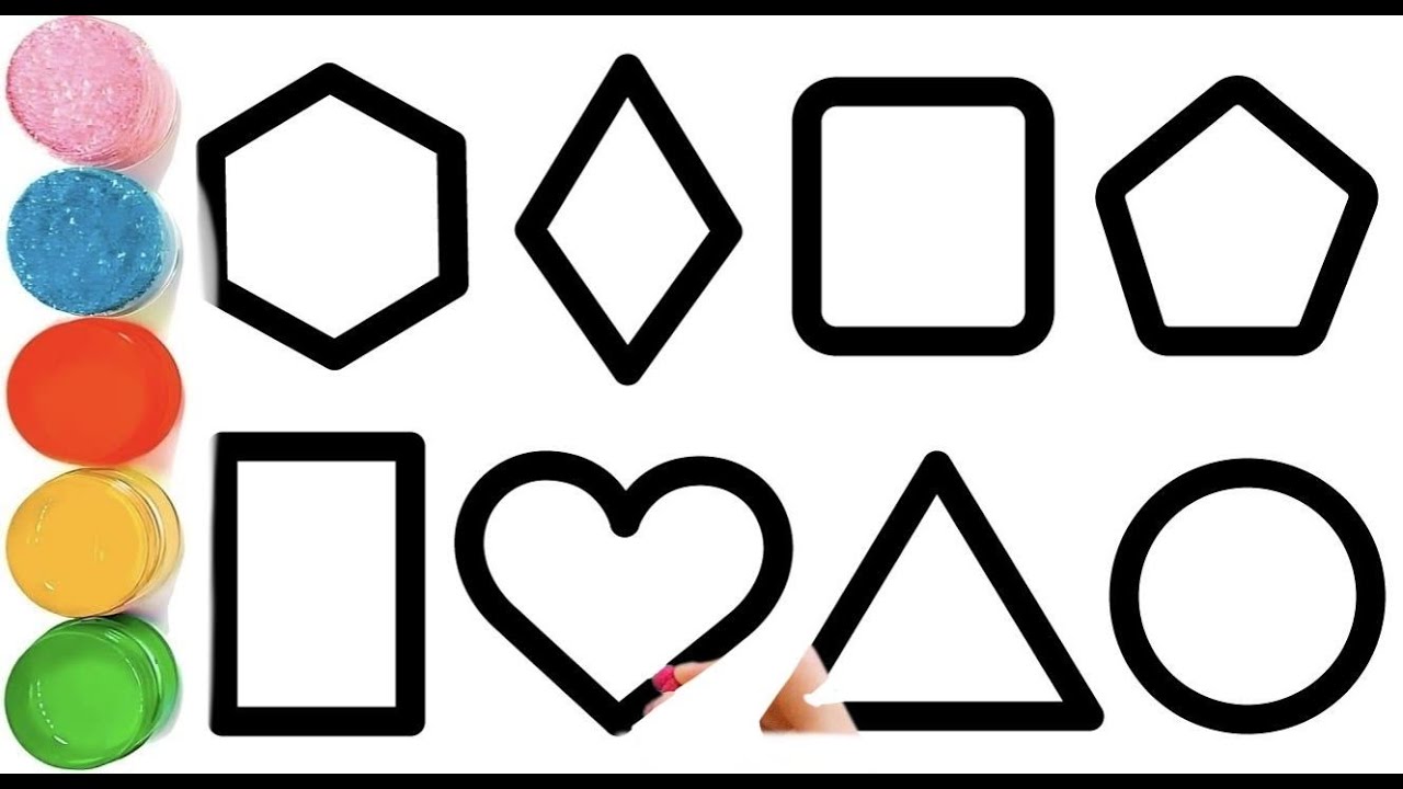 Learn 2D Shapes Drawing | Easy Shapes Drawing for Kids | Geometric Shapes Drawing